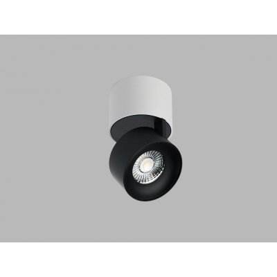 Led2 Stropní LED svítidlo KLIP ON, ø 77 mm, 2700K Barva stínidla: černá, Stmívání: On-Off, Barva podstavce: bílá