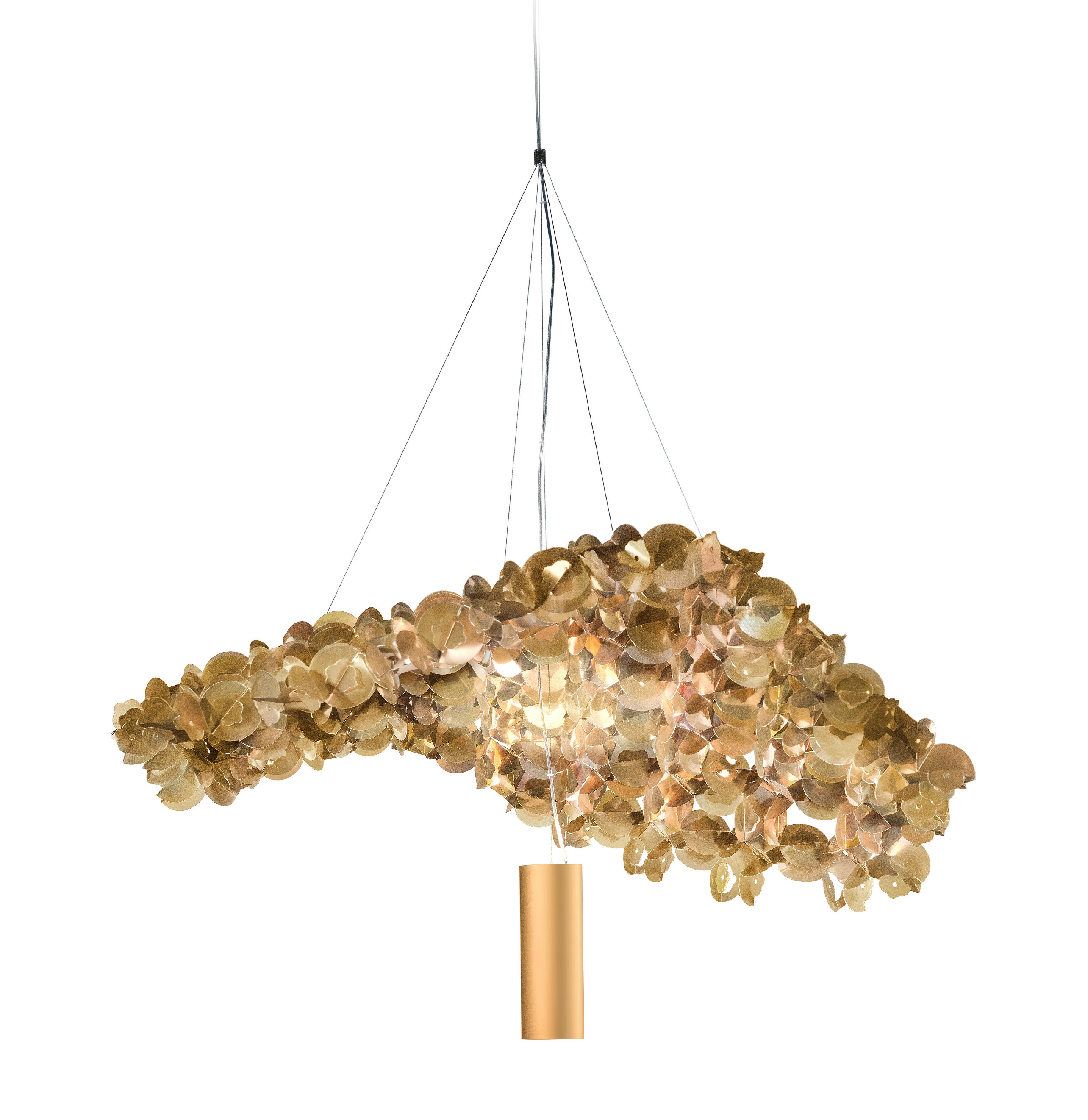 Slamp Modulární závěsné svítidlo NUVEM SINGLE MODULE + 1 SPOT LIGHT Barva: sametová