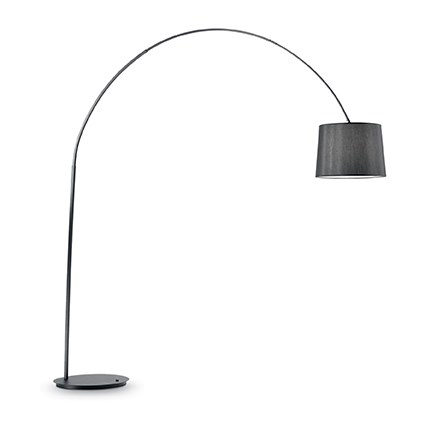 Levně Ideal Lux Stojací lampa DORSALE Barva stínidla: černá, Barva podstavce: černá