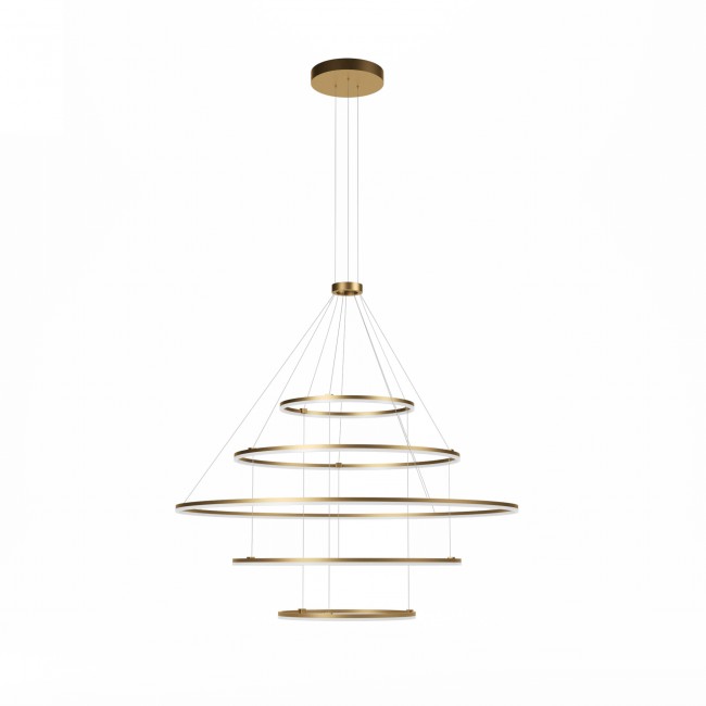 Redo Závěsné LED svítidlo ORBIT ø60/ø100/ø150/ø100/ø60 cm, 4000K, 5 kruhů Barva: Bronzová, Stmívání, řízení: DALI