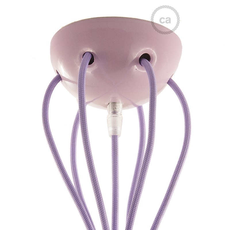 creative cables Keramický stropní baldachýn se 7 otvory Barva komponentu: Lila