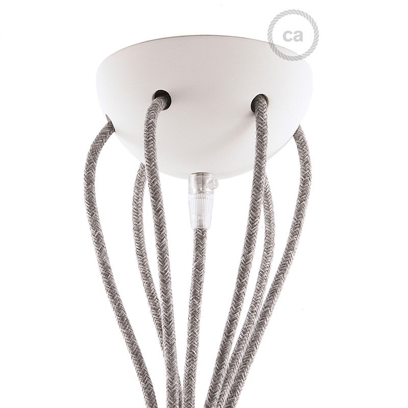 creative cables Keramický stropní baldachýn se 7 otvory Barva komponentu: Cookie