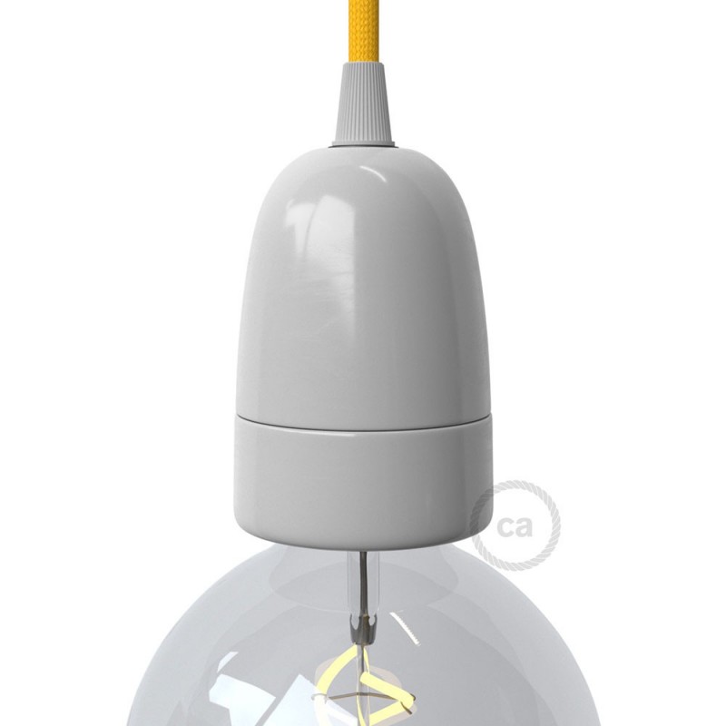 creative cables Porcelánová objímka E40 v sadě Barva komponentu: Bílá