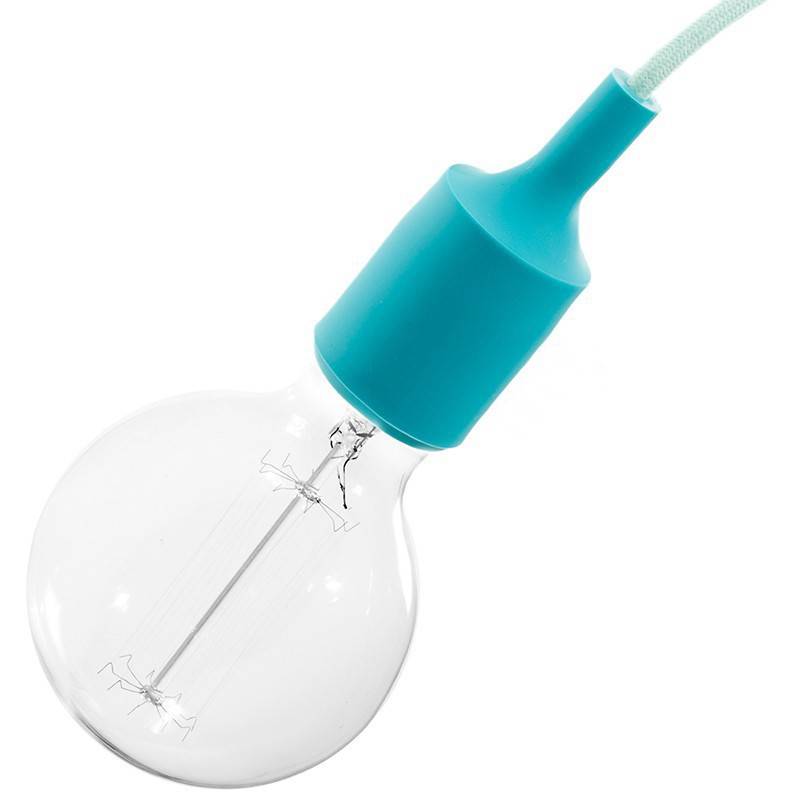 creative cables Silikonová objímka E27 v sadě Barva komponentu: Tyrkysová