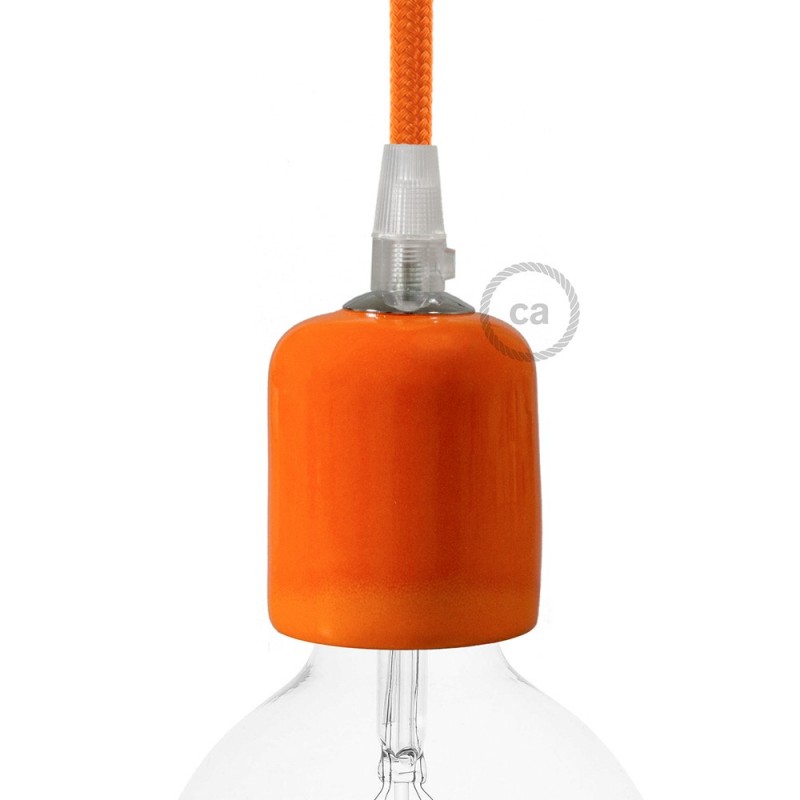 creative cables Keramická objímka E27 v sadě Barva komponentu: Oranžová