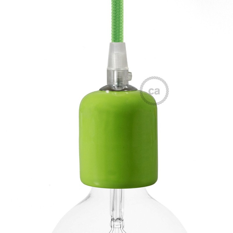 creative cables Keramická objímka E27 v sadě Barva komponentu: Pistáciová