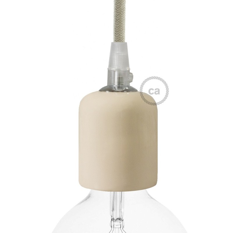 creative cables Keramická objímka E27 v sadě Barva komponentu: Slonovinová