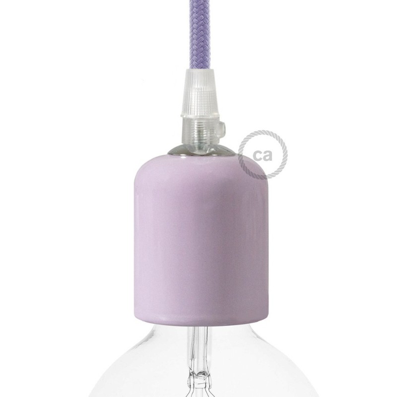 creative cables Keramická objímka E27 v sadě Barva komponentu: Lila