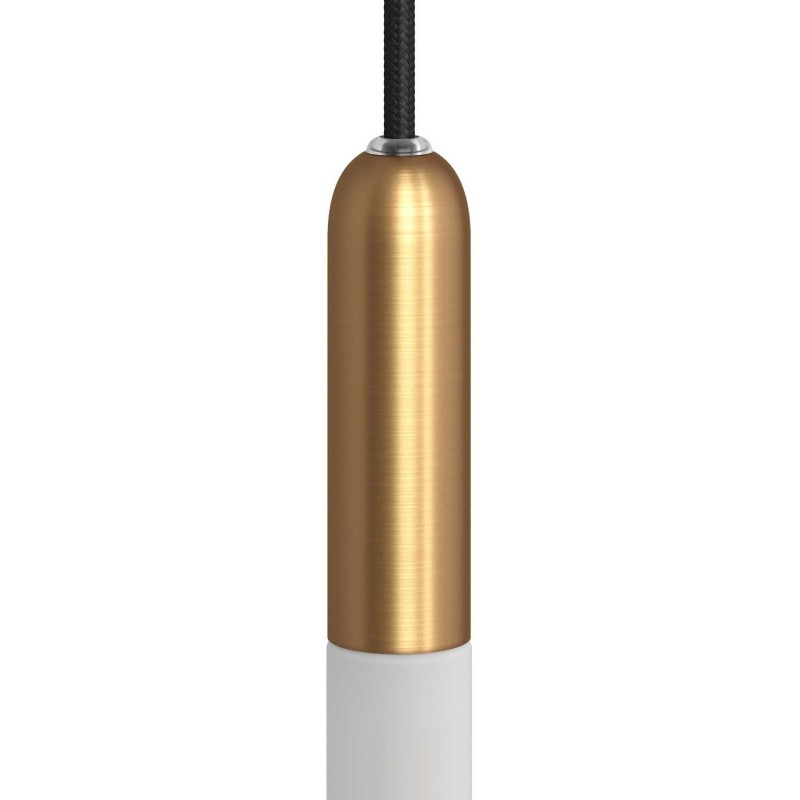 Levně creative cables P-light, E14 objímka s kovovou krytkou a skrytou kabelovou průchodkou Barva komponentu: Matný bronz