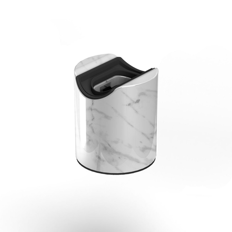 creative cables Esse14 - objímka S14d na stěnu nebo strop - voděodolná ip44 Barva komponentu: Bílý mramor