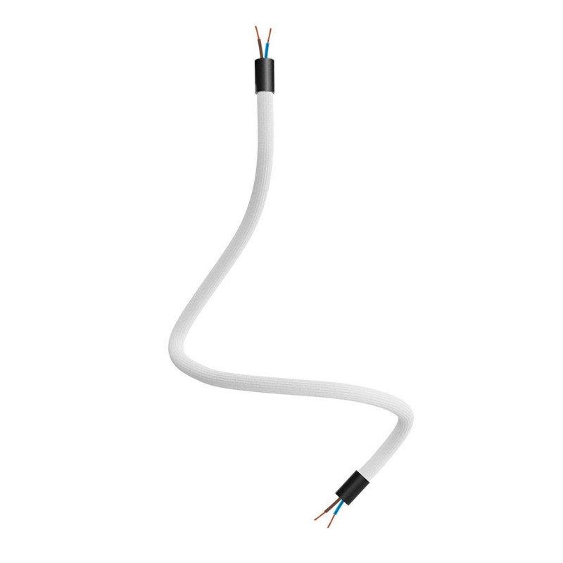 creative cables Creative flex - ohebná trubice potažena bílou textilií RM01 Délka: 60 cm, Barva komponentu: Černá