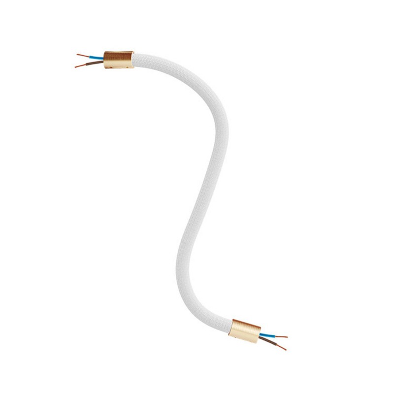 creative cables Creative flex - ohebná trubice potažena bílou textilií RM01 Délka: 30 cm, Barva komponentu: Matná bronz