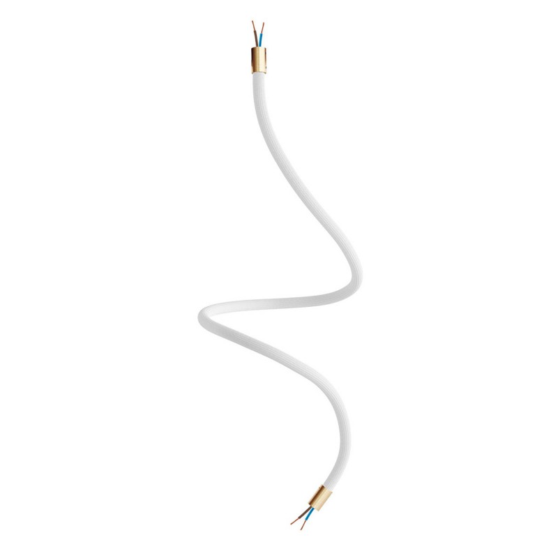 creative cables Creative flex - ohebná trubice potažena bílou textilií RM01 Délka: 90 cm, Barva komponentu: Matná bronz