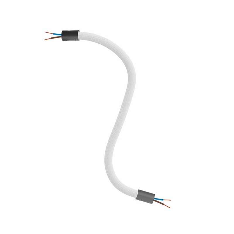 creative cables Creative flex - ohebná trubice potažena bílou textilií RM01 Délka: 30 cm, Barva komponentu: Černá