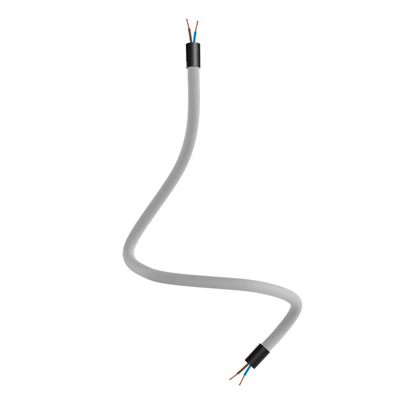 creative cables Creative flex - ohebná trubice potažena stříbrnou textilií RM02 Délka: 60 cm, Barva komponentu: Černá