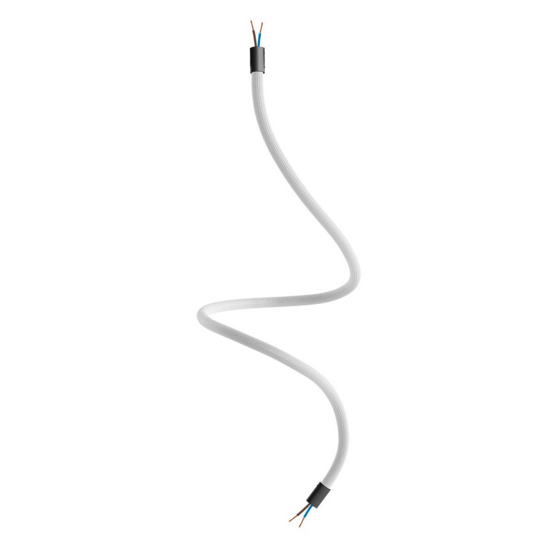 creative cables Creative flex - ohebná trubice potažena stříbrnou textilií RM02 Délka: 90 cm, Barva komponentu: Černá