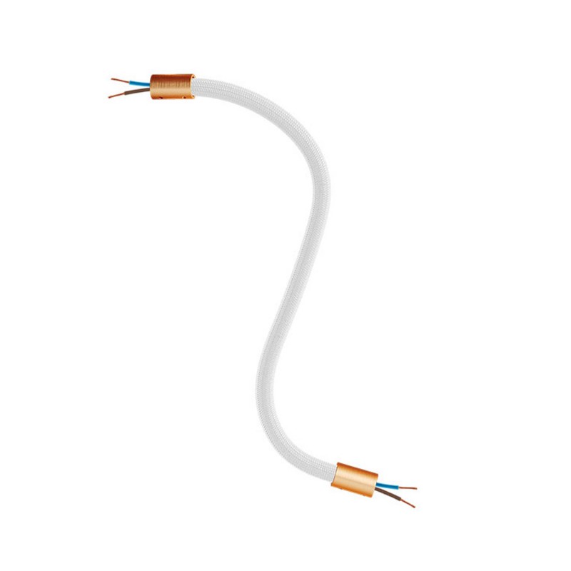 creative cables Creative flex - ohebná trubice potažena stříbrnou textilií RM02 Délka: 30 cm, Barva komponentu: Matná měď