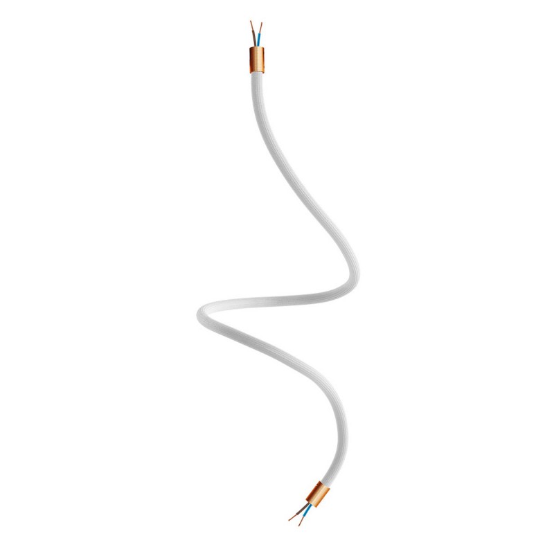 creative cables Creative flex - ohebná trubice potažena stříbrnou textilií RM02 Délka: 90 cm, Barva komponentu: Matná měď
