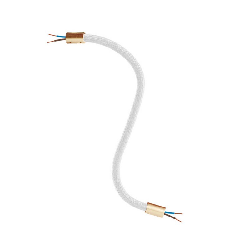 creative cables Creative flex - ohebná trubice potažena stříbrnou textilií RM02 Délka: 30 cm, Barva komponentu: Matná bronz