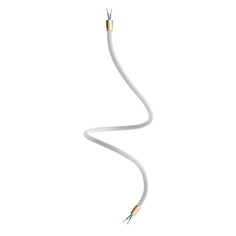 creative cables Creative flex - ohebná trubice potažena stříbrnou textilií RM02 Délka: 90 cm, Barva komponentu: Matná bronz