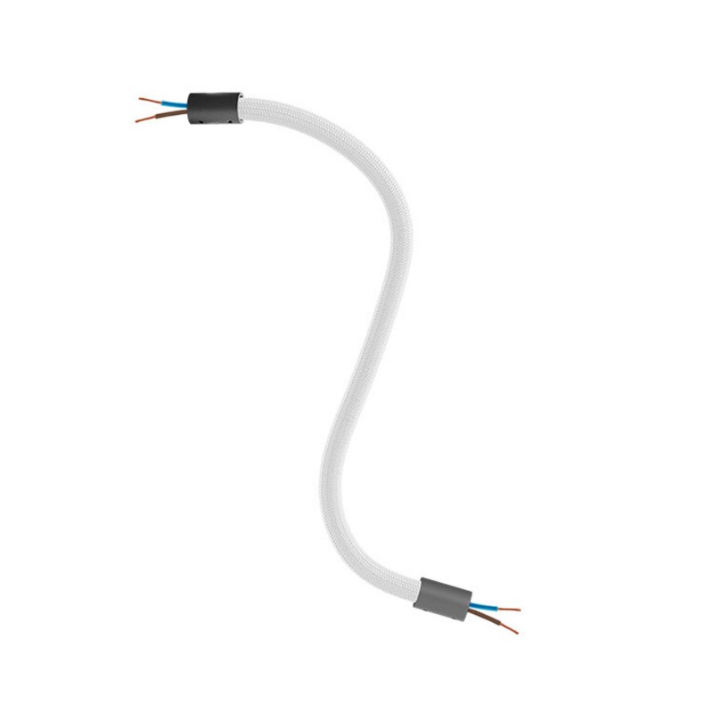 creative cables Creative flex - ohebná trubice potažena stříbrnou textilií RM02 Délka: 30 cm, Barva komponentu: Černá