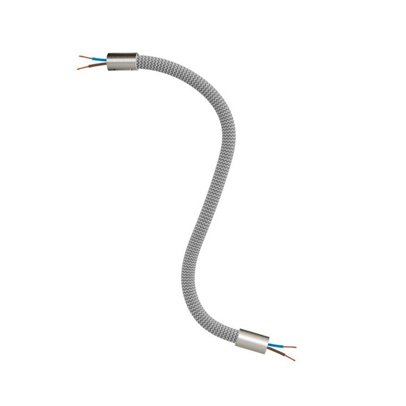 creative cables Creative flex - ohebná trubice potažena titanovou textilií RM75 Délka: 30 cm, Barva komponentu: Matný chrom