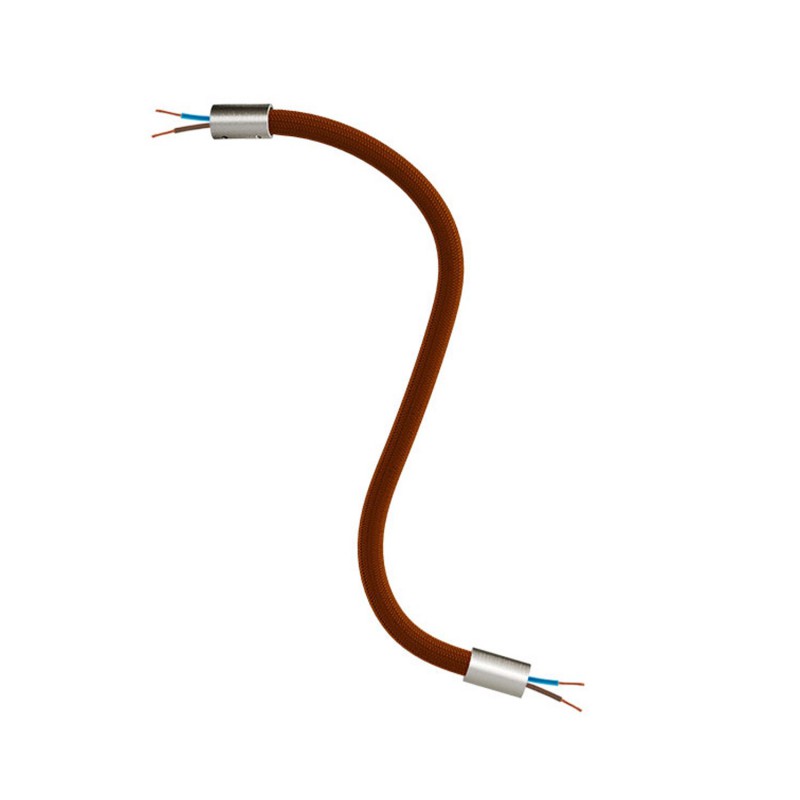 Levně creative cables Creative flex - ohebná trubice potažena hnědou textilií RM13 Délka: 30 cm, Barva komponentu: Matný chrom