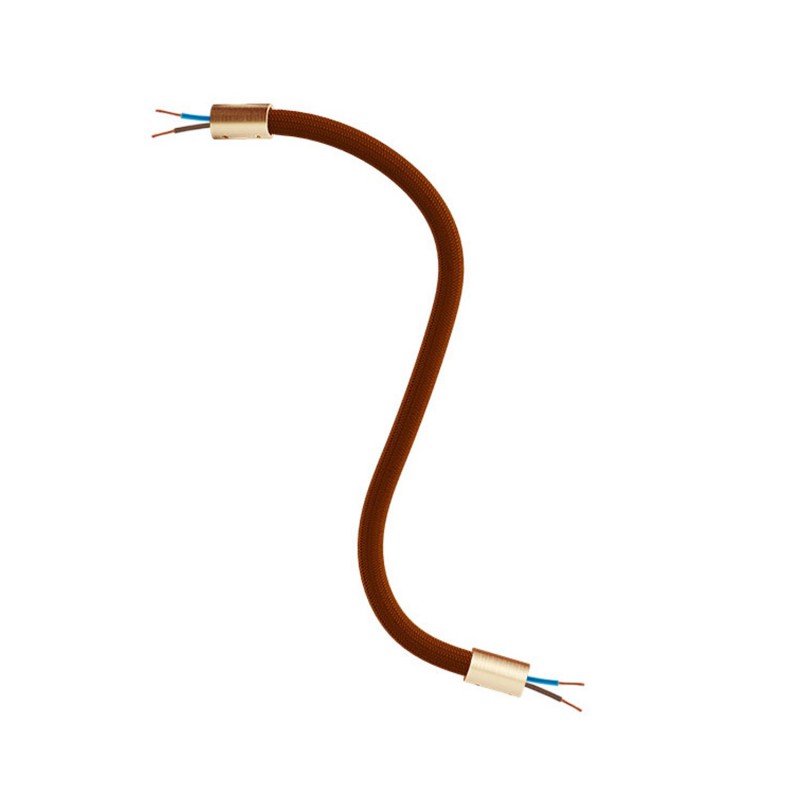 creative cables Creative flex - ohebná trubice potažena hnědou textilií RM13 Délka: 30 cm, Barva komponentu: Matná bronz
