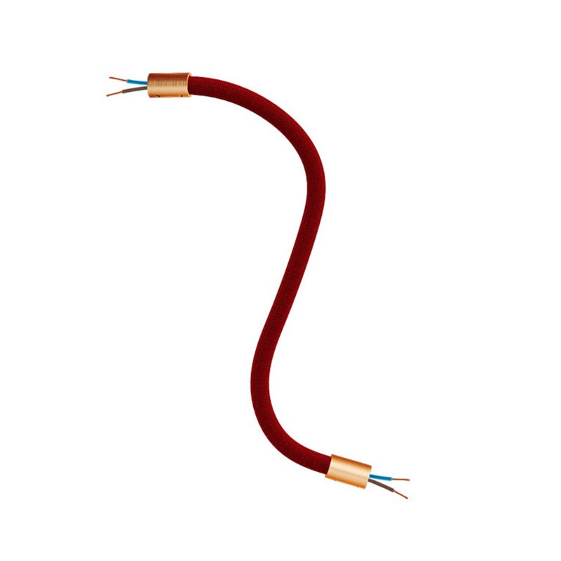 Levně creative cables Creative flex - ohebná trubice potažena červenou textilií RM09 Délka: 30 cm, Barva komponentu: Matná měď