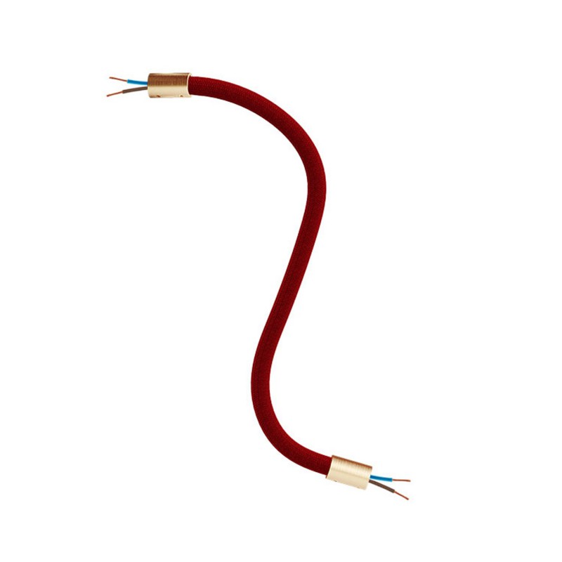 Levně creative cables Creative flex - ohebná trubice potažena červenou textilií RM09 Délka: 30 cm, Barva komponentu: Matná bronz