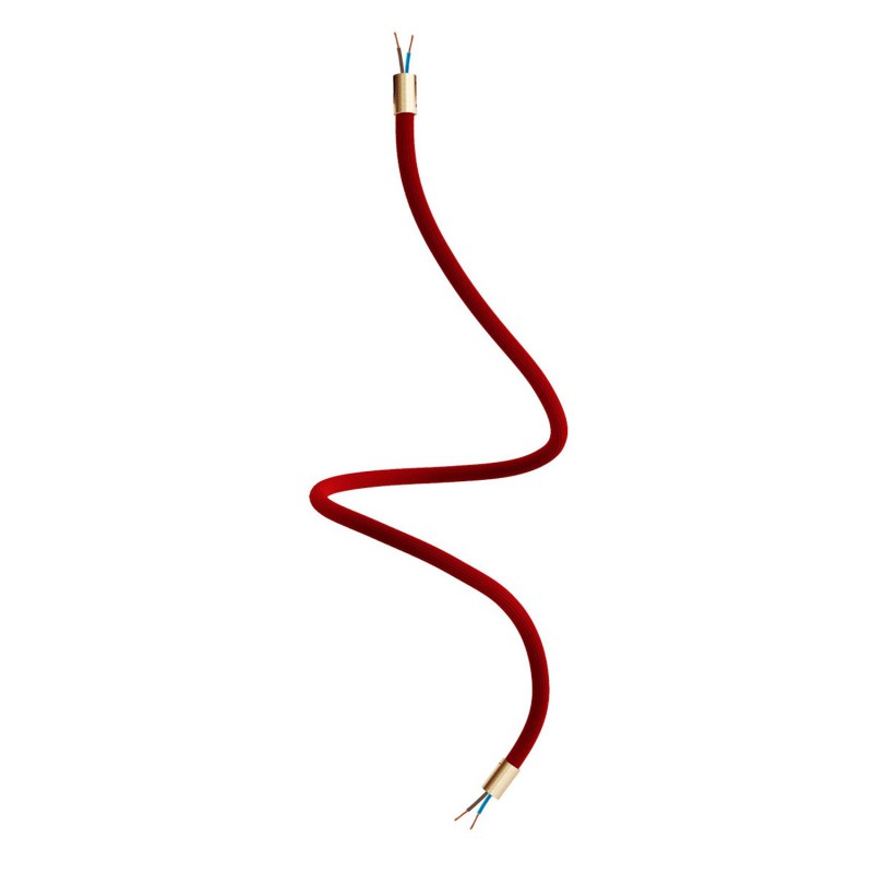 Levně creative cables Creative flex - ohebná trubice potažena červenou textilií RM09 Délka: 90 cm, Barva komponentu: Matná bronz