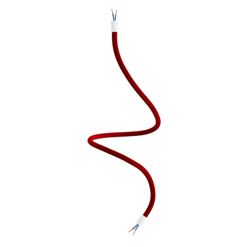 Levně creative cables Creative flex - ohebná trubice potažena červenou textilií RM09 Délka: 90 cm, Barva komponentu: Matná bílá
