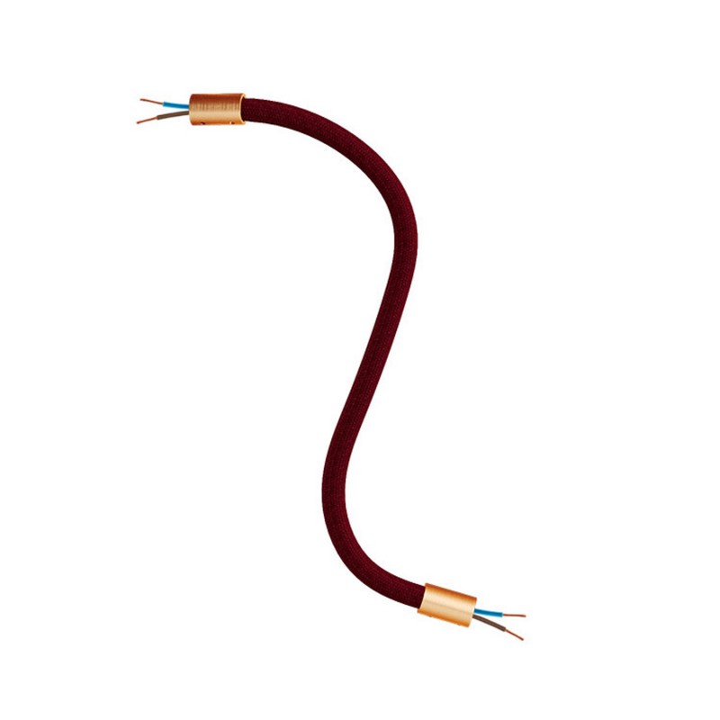 Levně creative cables Creative flex - ohebná trubice potažena vínově červenou textilií RM19 Délka: 30 cm, Barva komponentu: Matná měď