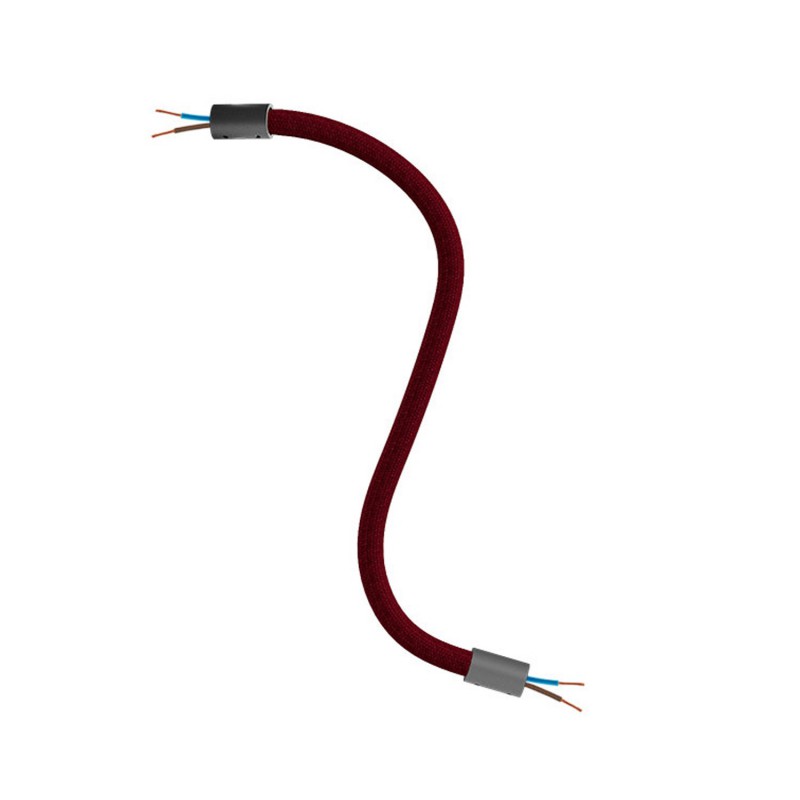 Levně creative cables Creative flex - ohebná trubice potažena vínově červenou textilií RM19 Délka: 30 cm, Barva komponentu: Černá