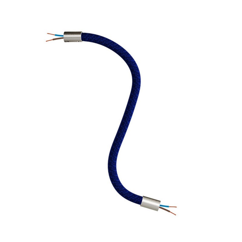 Levně creative cables Creative flex - ohebná trubice potažena tmavě modrou textilií RM20 Délka: 30 cm, Barva komponentu: Matný chrom