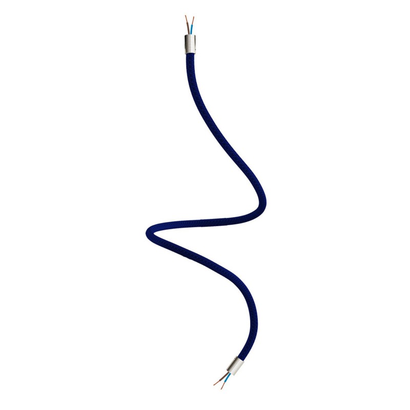Levně creative cables Creative flex - ohebná trubice potažena tmavě modrou textilií RM20 Délka: 90 cm, Barva komponentu: Matný chrom