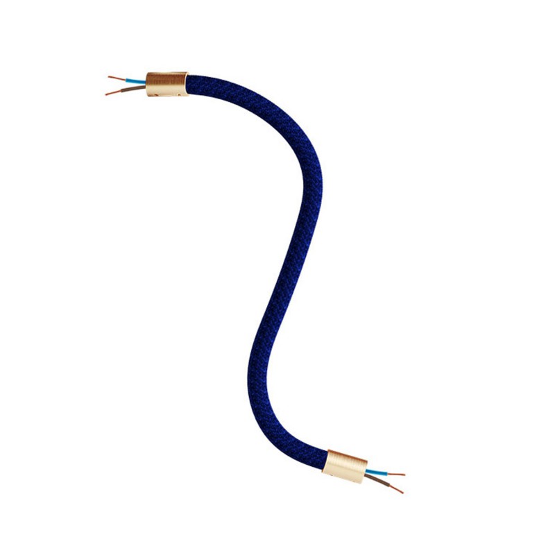 creative cables Creative flex - ohebná trubice potažena tmavě modrou textilií RM20 Délka: 30 cm, Barva komponentu: Matná bronz
