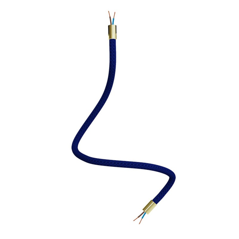 creative cables Creative flex - ohebná trubice potažena tmavě modrou textilií RM20 Délka: 60 cm, Barva komponentu: Matná bronz