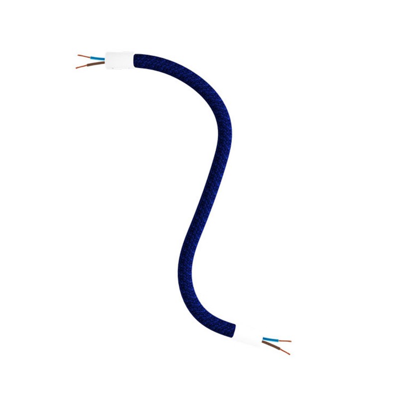 Levně creative cables Creative flex - ohebná trubice potažena tmavě modrou textilií RM20 Délka: 30 cm, Barva komponentu: Matná bílá