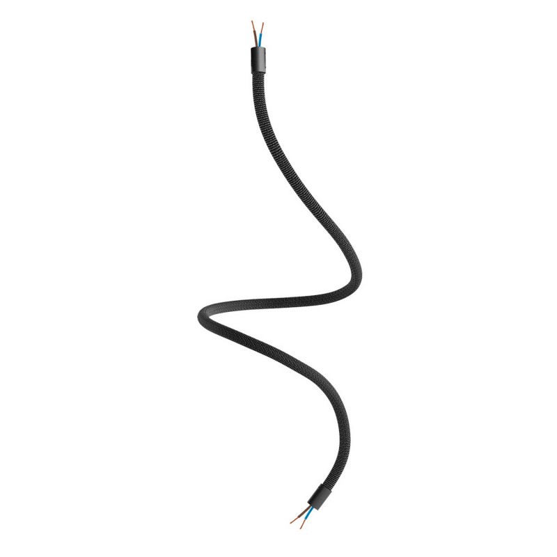 Levně creative cables Creative flex - ohebná trubice potažena cik-cak černo stříbrnou textilií RZ30 Délka: 90 cm, Barva komponentu: Černá