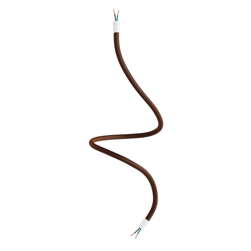 Levně creative cables Creative flex - ohebná trubice potažena cik-cak whisky černou textilií RZ22 Délka: 90 cm, Barva komponentu: Matná bílá