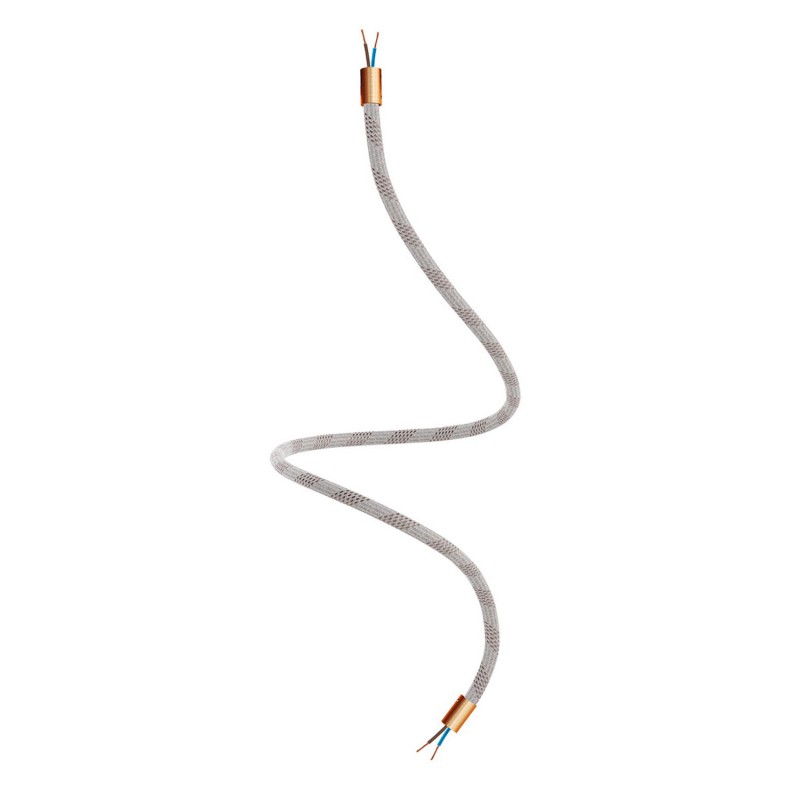 Levně creative cables Creative flex - ohebná trubice potažena světlou směsí textilií RM72 Délka: 90 cm, Barva komponentu: Matná měď
