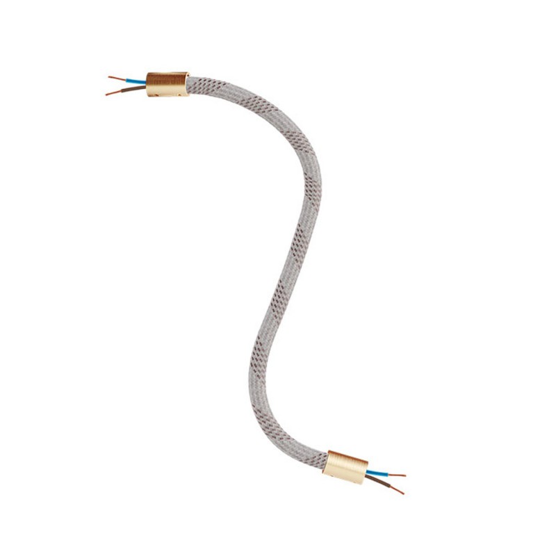 Levně creative cables Creative flex - ohebná trubice potažena světlou směsí textilií RM72 Délka: 30 cm, Barva komponentu: Matná bronz