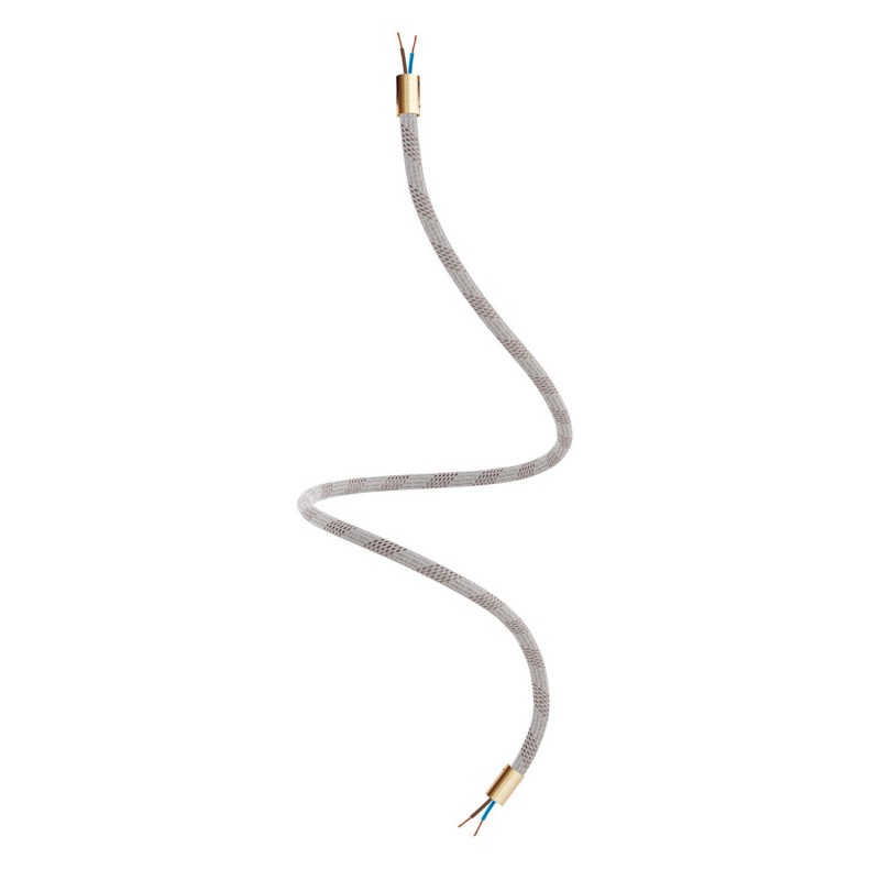 Levně creative cables Creative flex - ohebná trubice potažena světlou směsí textilií RM72 Délka: 90 cm, Barva komponentu: Matná bronz