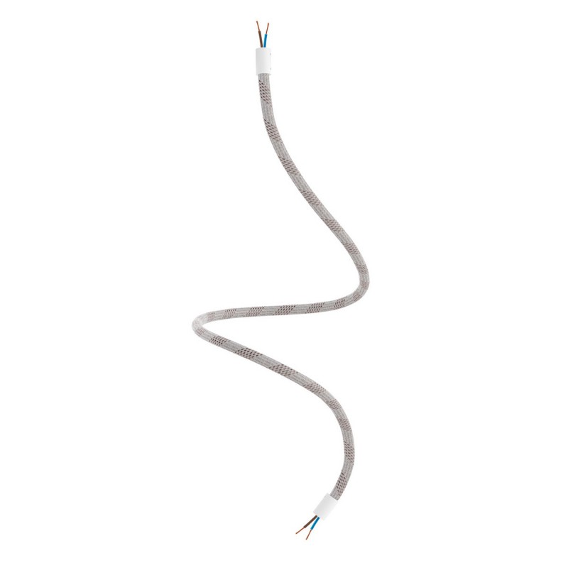 Levně creative cables Creative flex - ohebná trubice potažena světlou směsí textilií RM72 Délka: 90 cm, Barva komponentu: Matná bílá