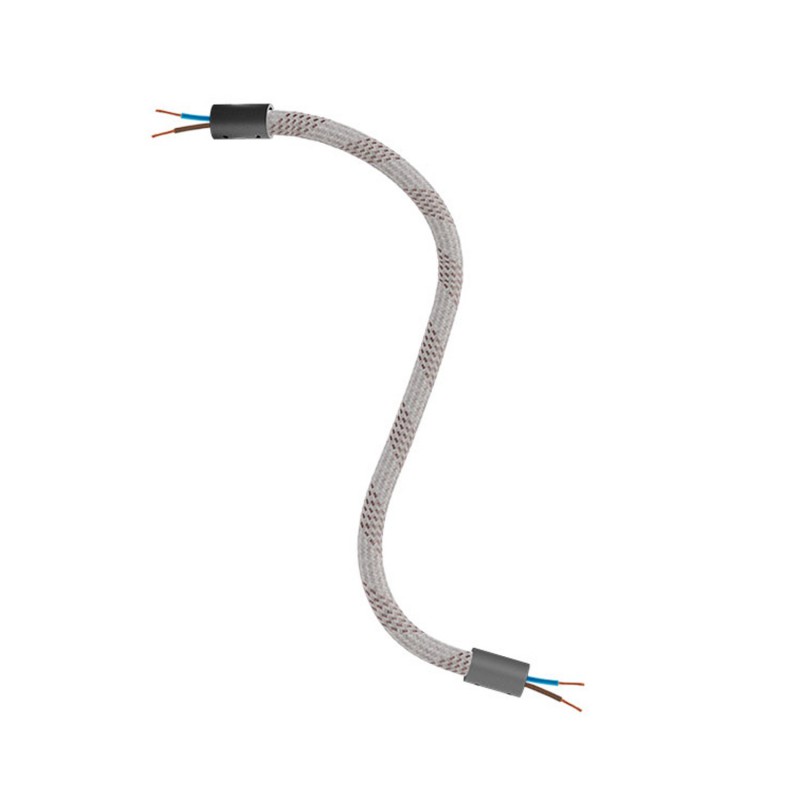Levně creative cables Creative flex - ohebná trubice potažena světlou směsí textilií RM72 Délka: 30 cm, Barva komponentu: Černá