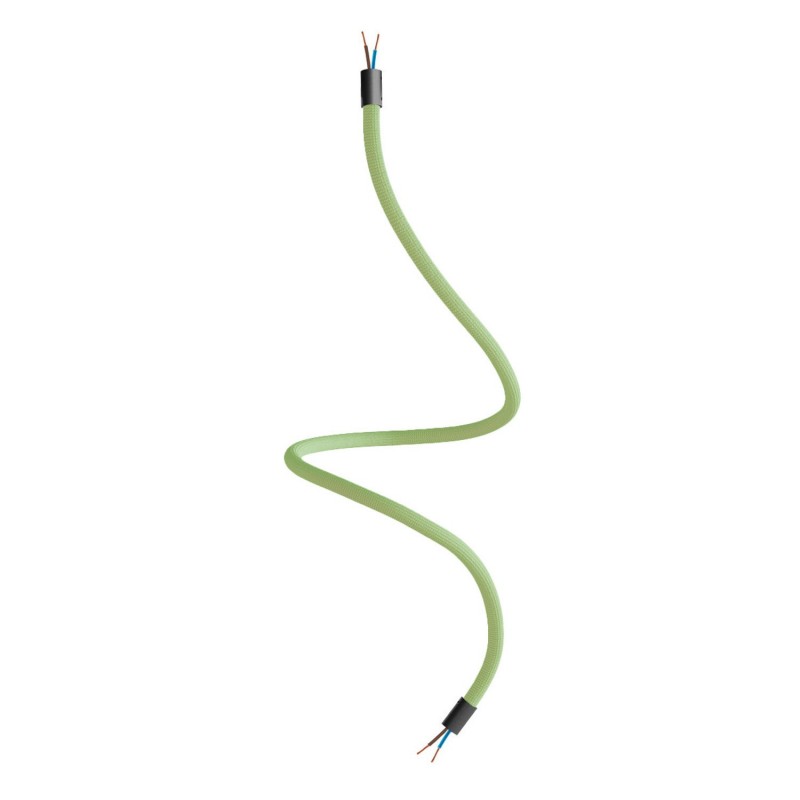 creative cables Creative flex - ohebná trubice s textilním opletením trávově zelená RM77 Délka: 90 cm, Barva komponentu: Černá