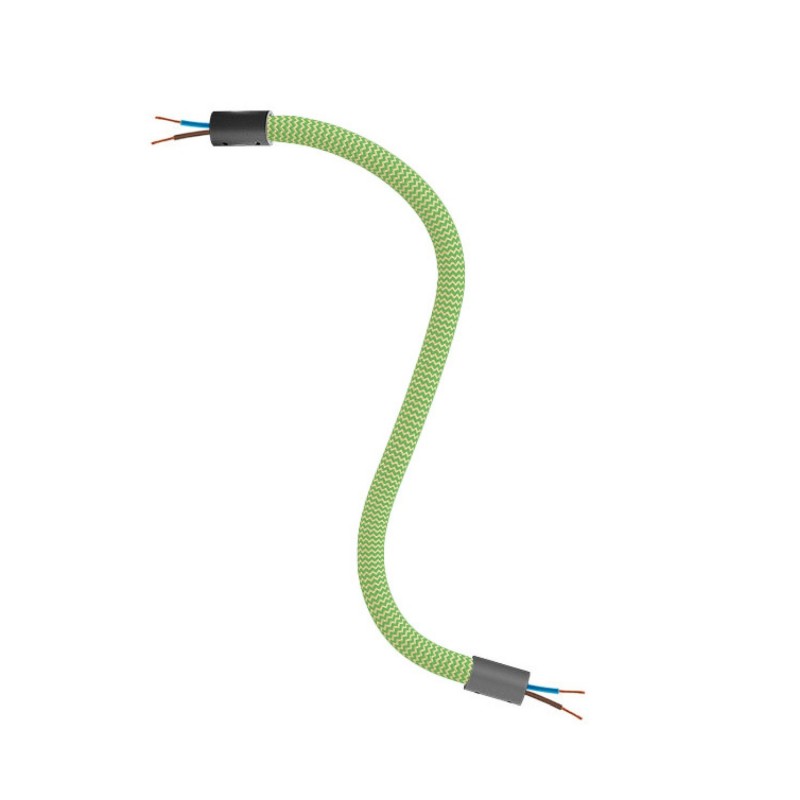 creative cables Creative flex - ohebná trubice s textilním opletením trávově zelená RM77 Délka: 30 cm, Barva komponentu: Černá