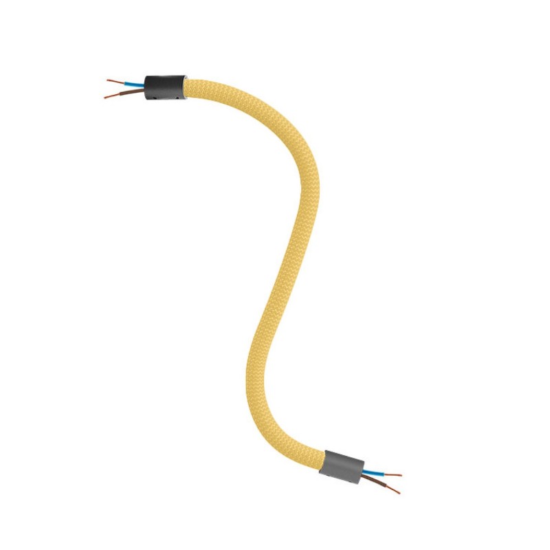 creative cables Creative flex - ohebná trubice s textilním opletením hořčicová RM79 Délka: 30 cm, Barva komponentu: Černá