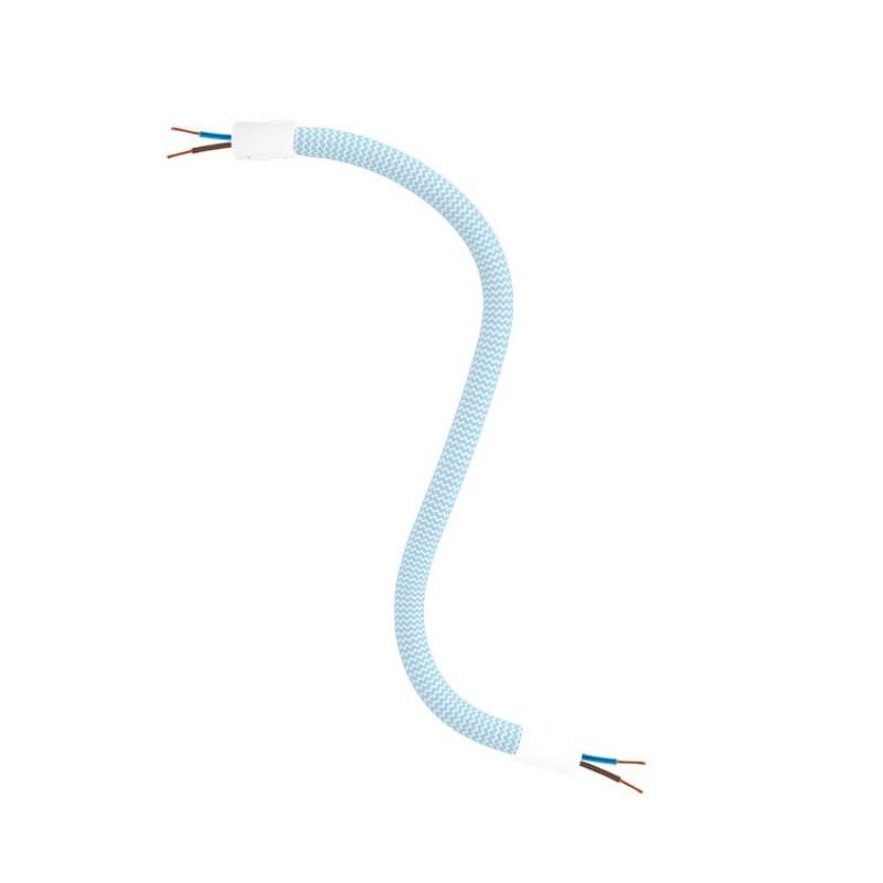 creative cables Creative flex - ohebná trubice s textilním opletením světle modrá RM76 Délka: 30 cm, Barva komponentu: Matná bílá